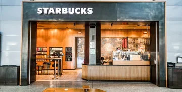 Front of Starbucks at International Terminal